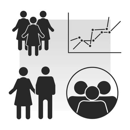population analytics iconのイラスト素材