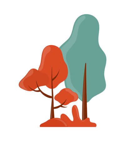 trees forest botanicalのイラスト素材