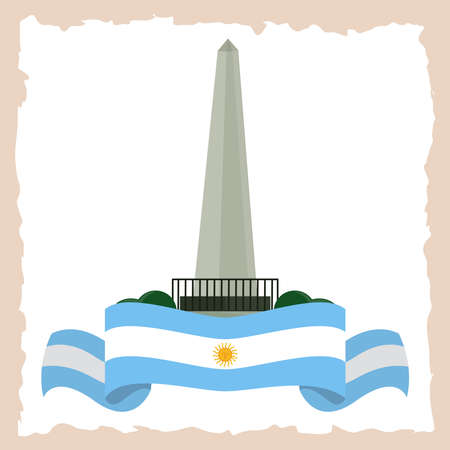 argentina famous obeliskのイラスト素材