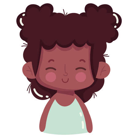 afro american girlのイラスト素材