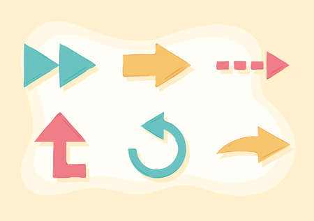 social media arrowsのイラスト素材