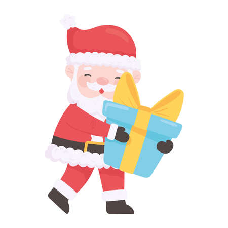 santa claus with giftのイラスト素材