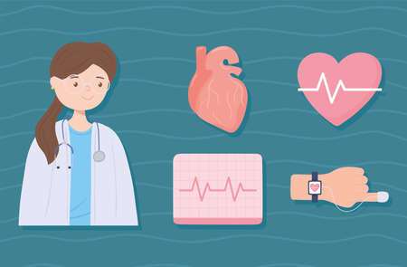 doctor health monitorのイラスト素材