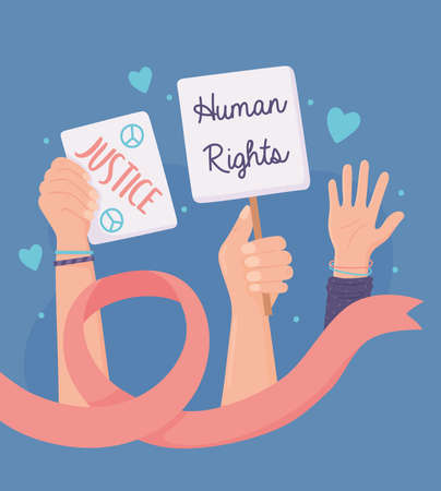 human rights day cardのイラスト素材
