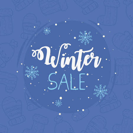 winter sale posterのイラスト素材