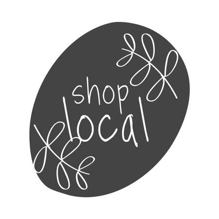 shop local hand made textのイラスト素材