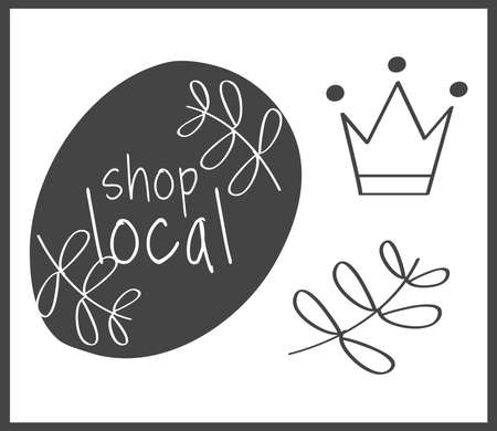 set shop local iconsのイラスト素材