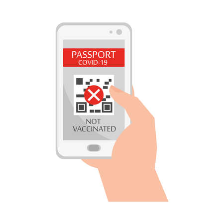 health passport not vaccinatedのイラスト素材