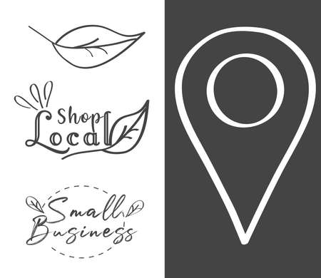 shop local, small businessのイラスト素材