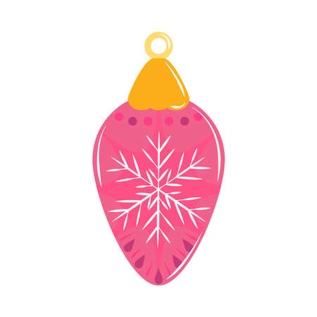 pink ball christmasのイラスト素材