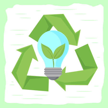 recycle and sustainable energyのイラスト素材