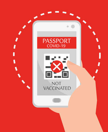 health passport not vaccinatedのイラスト素材