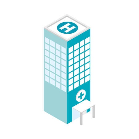 hospital urban buildingのイラスト素材