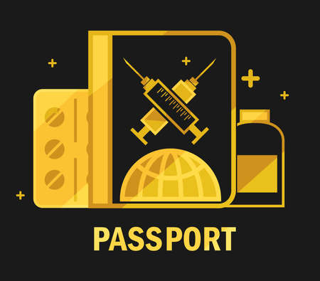 medical passport vaccinationのイラスト素材