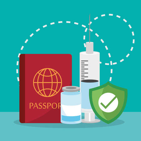 medical passport vaccinationのイラスト素材