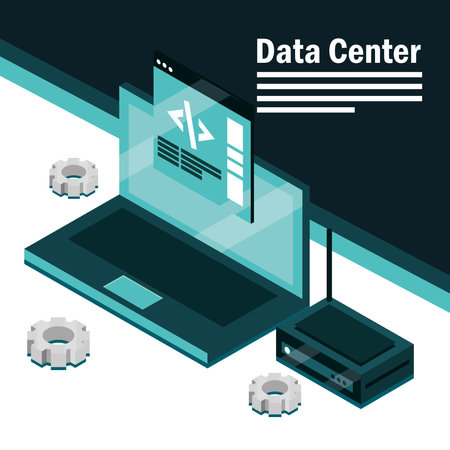 data center technologyのイラスト素材