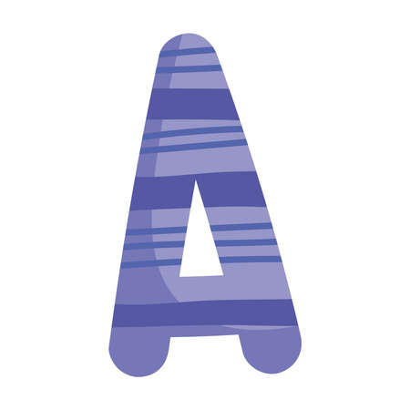 font letter colored Aのイラスト素材