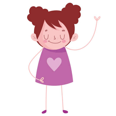 cute little girlのイラスト素材