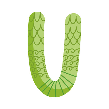 green font Uのイラスト素材