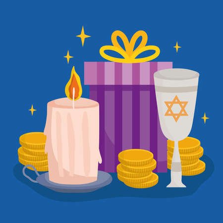 hanukkah jewish traditionalのイラスト素材