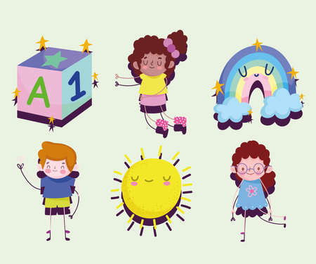 icons kids and toyのイラスト素材