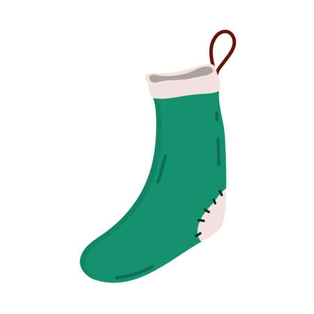christmas red stockingのイラスト素材