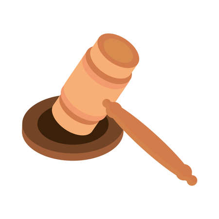judge wood gavel iconのイラスト素材