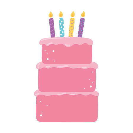 birthday cake with candles