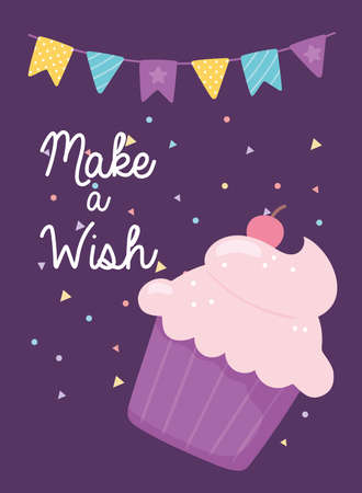birthday, make a wishのイラスト素材