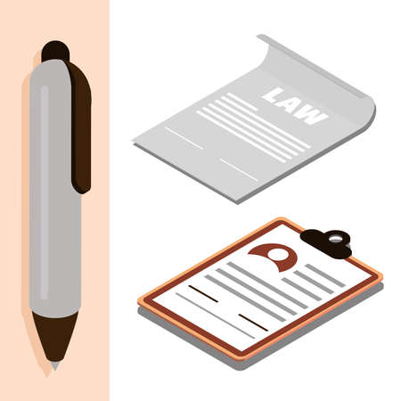 law icon setのイラスト素材