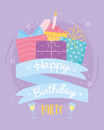 happy birthday partyのイラスト素材
