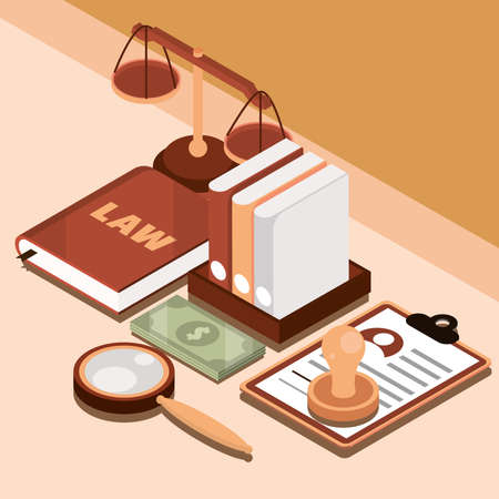 legal law justice serviceのイラスト素材