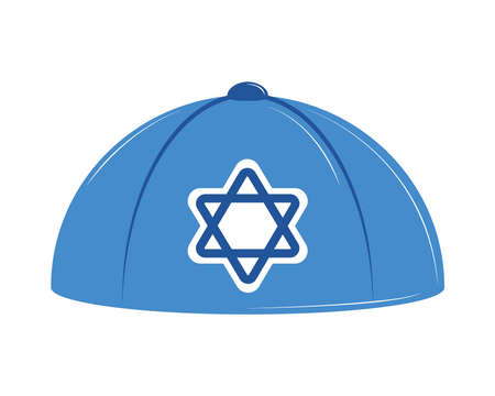 jewish kippah with starのイラスト素材