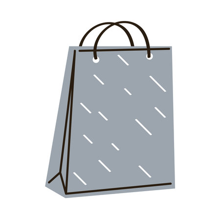 gray shopping bagのイラスト素材