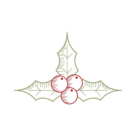 christmas mistletoe decorationのイラスト素材