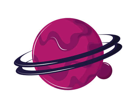 space planet cartoonのイラスト素材