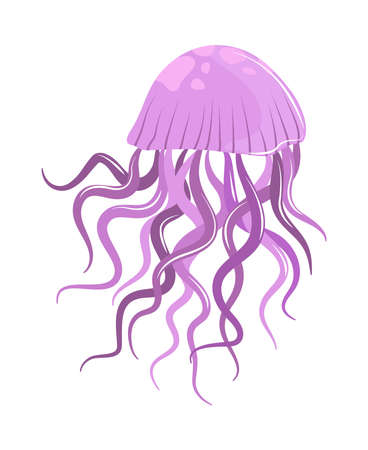 underwater world jellyfishのイラスト素材