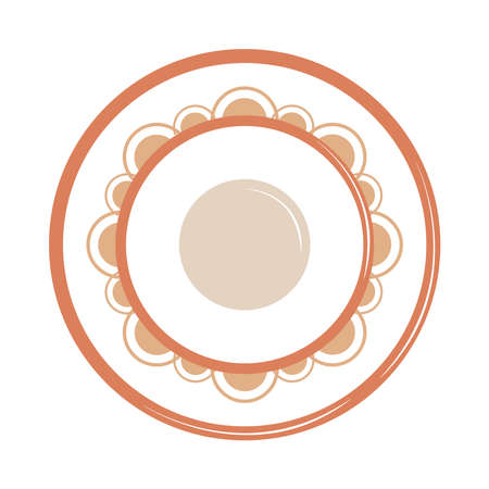 pottery dishes ornamentのイラスト素材