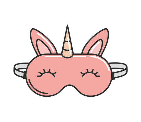 sleep mask unicornのイラスト素材