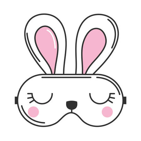 sleep mask bunnyのイラスト素材