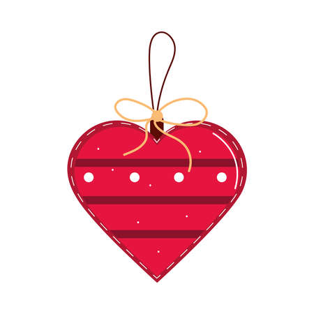 christmas heart decorationのイラスト素材