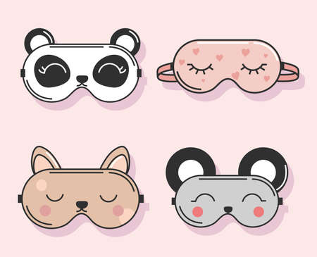 sleeping mask setのイラスト素材