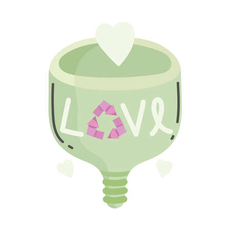 recycle menstrual cup siliconeのイラスト素材
