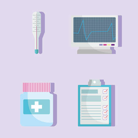 medical heartbeat monitoringのイラスト素材