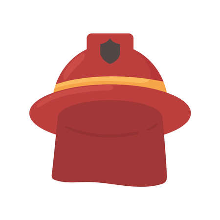 firefighter helmet equipmentのイラスト素材