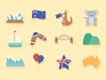icons australia cultureのイラスト素材