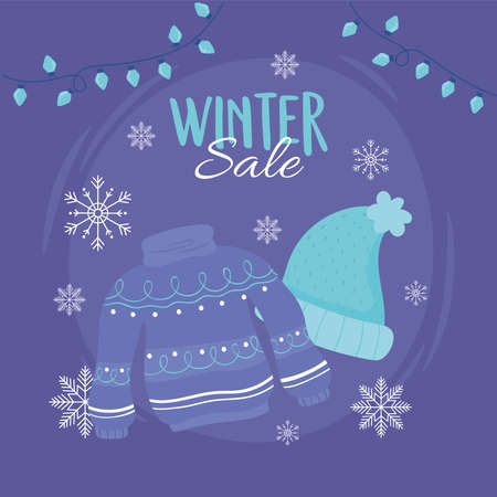 winter sale posterのイラスト素材