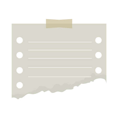 torn note paperのイラスト素材