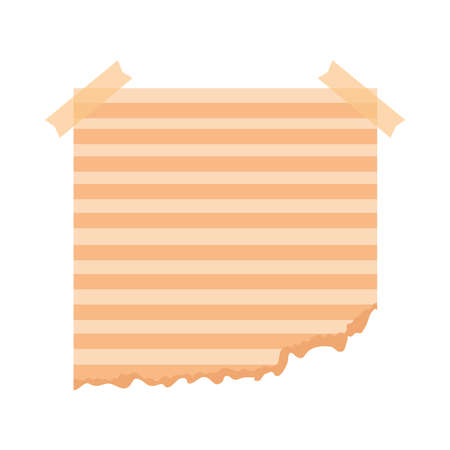 torn paper with tapeのイラスト素材