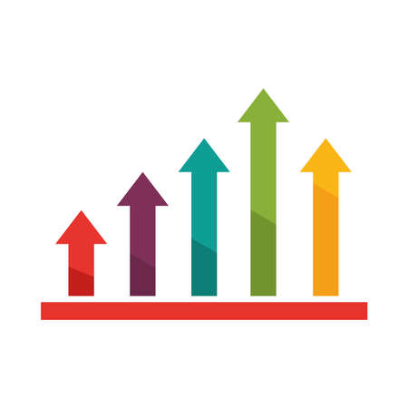chart arrows upのイラスト素材
